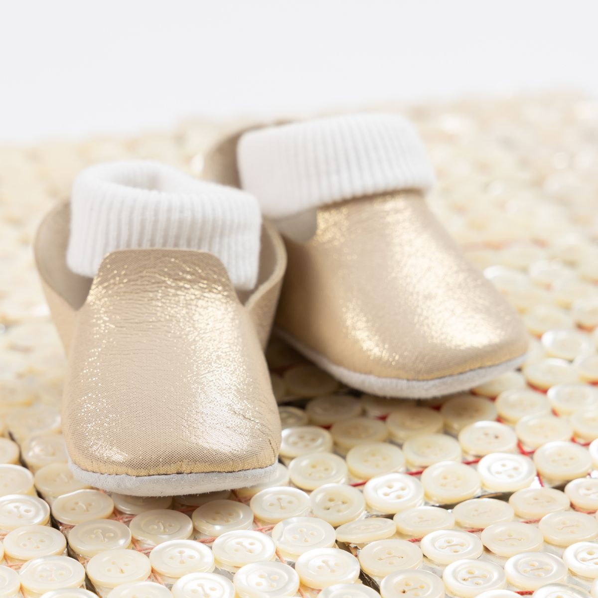 Chausson Bébé Chaussette Pailletée - Dodou Or