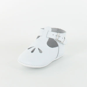 Chausson Bébé Salomé perforé - Croiseur Blanc