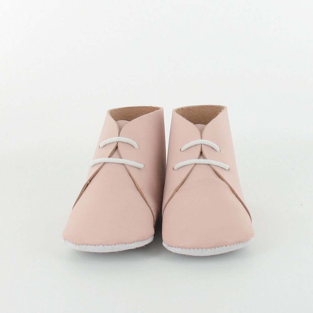 Chaussons Bébé En Cuir Souple à Motifs Losanges - Sans Fermeture, Largeur Moyenne, Confortables Pour Premiers Pas